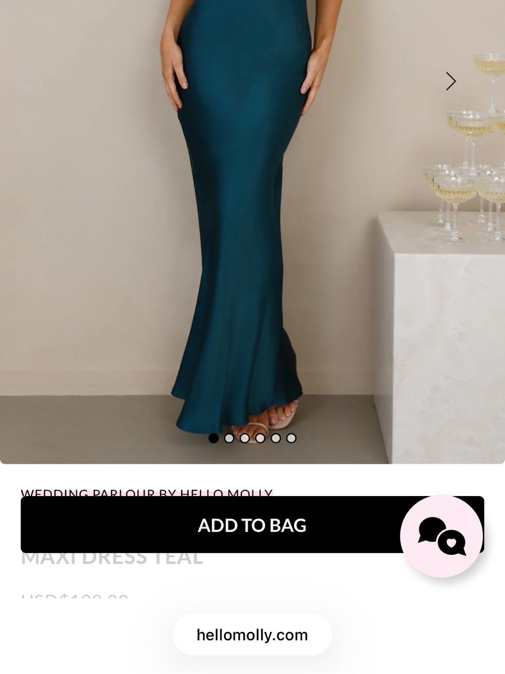 Hello Molly One-Shoulder Teal Mermaid Gown